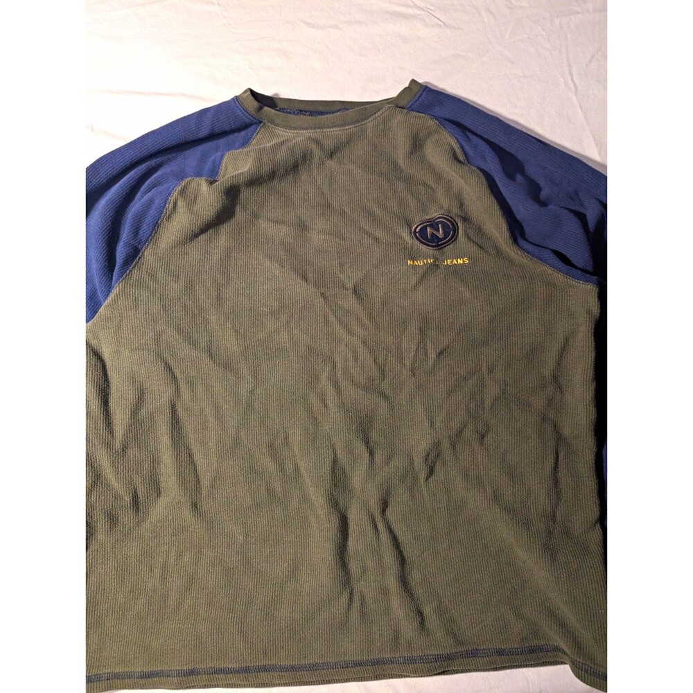 Vintage Nautica Jeans Men’s 2XL Crew Neck Short Sleeve Logo Knit T-Shirt
